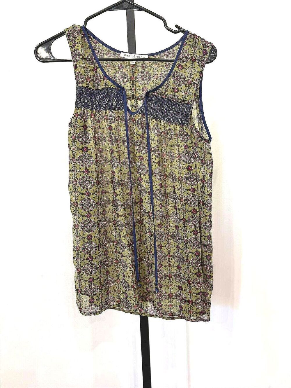 Daniel Rainn Small Sleeveless Patterned Tunic Top